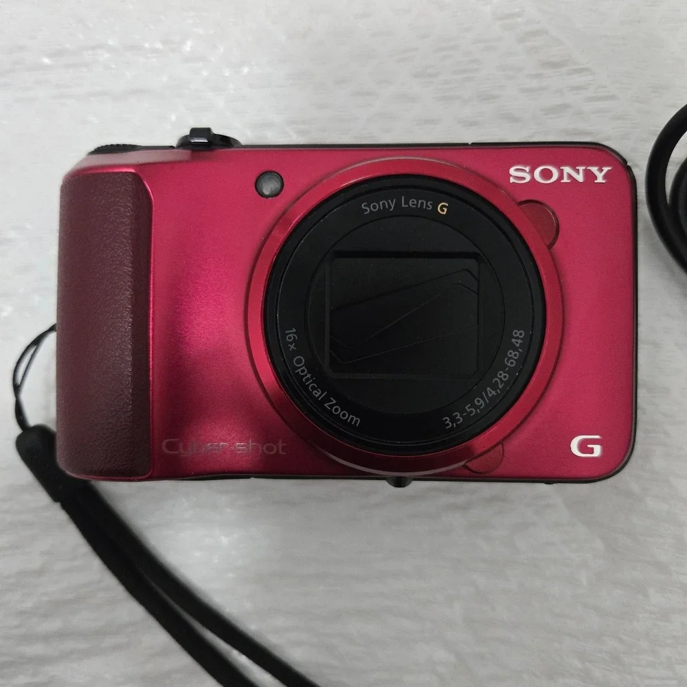 Sony Cyber-shot DSC-HX10V 18.2MP Digital Camera Red 16x Optical Zoom Bundle